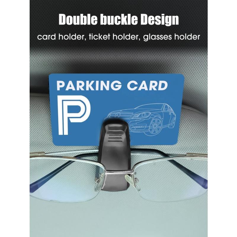 1pc Black Rotating Car Sun Visor Sunglasses Clip