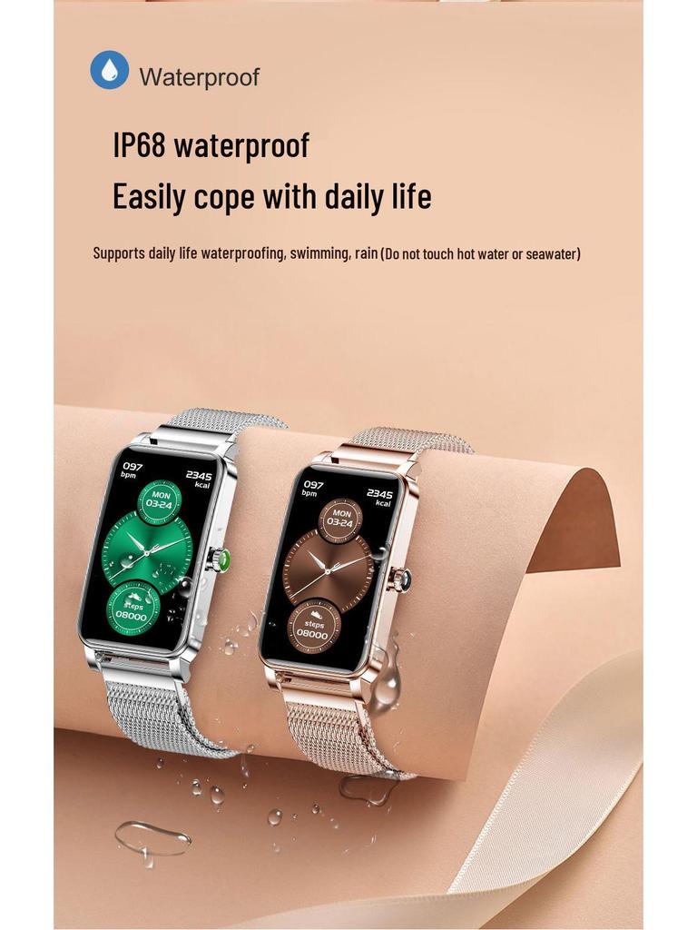 ZX19 Women's Smartwatch - Heart Rate, Blood Pressure, Menstrual Cycle Alerts, Changeable Dial, Touch Screen.