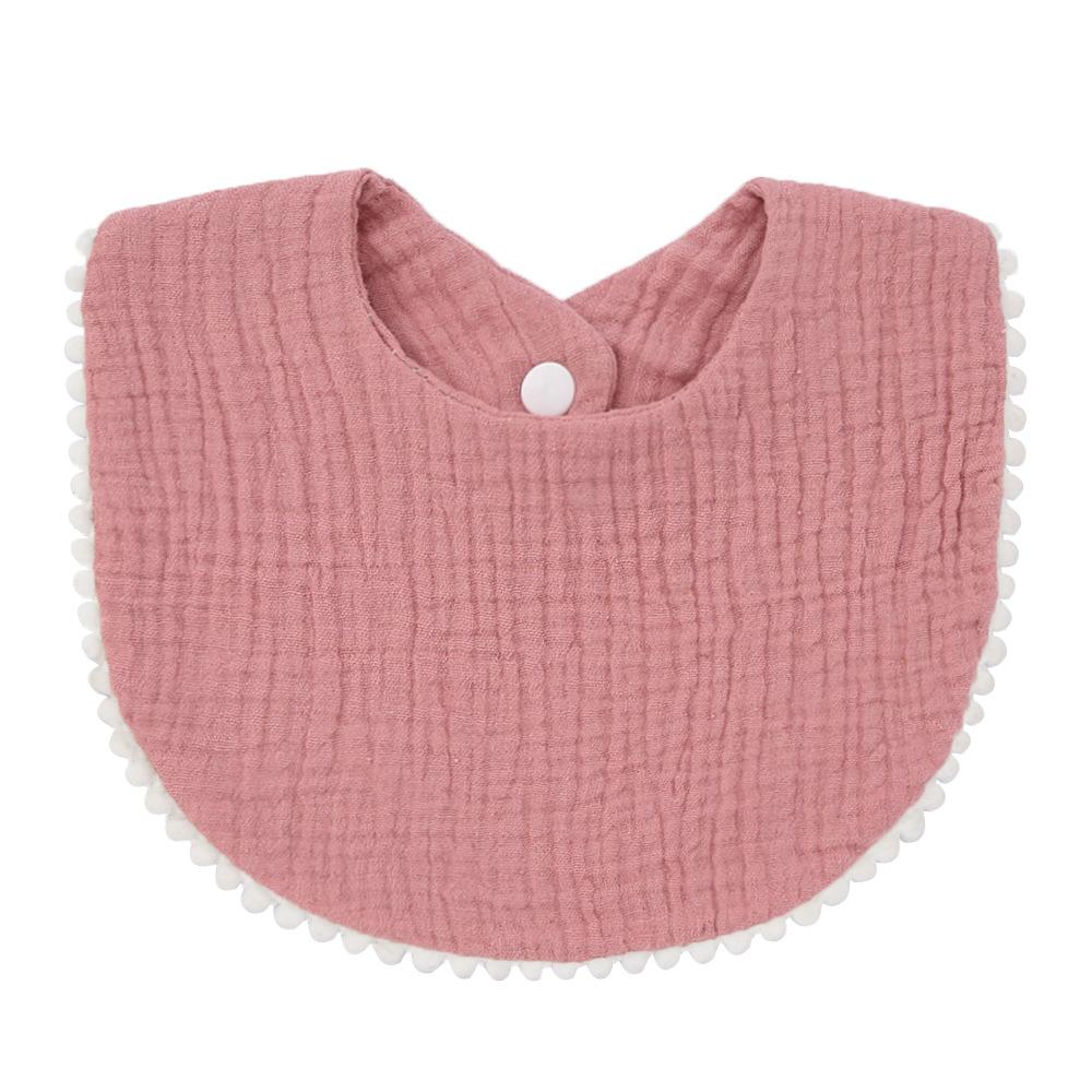 Baby Cotton Gauze Bibs With Ruffled Edges Soft Absorbent Drool Bibs For Infants And Toddlers Cute Floral Lace Burp Cloth