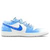 Jordan Air Jordan 1 Abrasion Resistant Low Top Vintage Basketball Shoes Unisex Blue FQ7687-300(Team1053-)