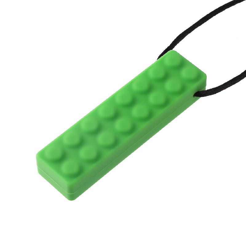 Collana in silicone per la dentizione: Blocchi da Costruzione Educativi e Ciondolo Sensoriale da Masticare per Neonati