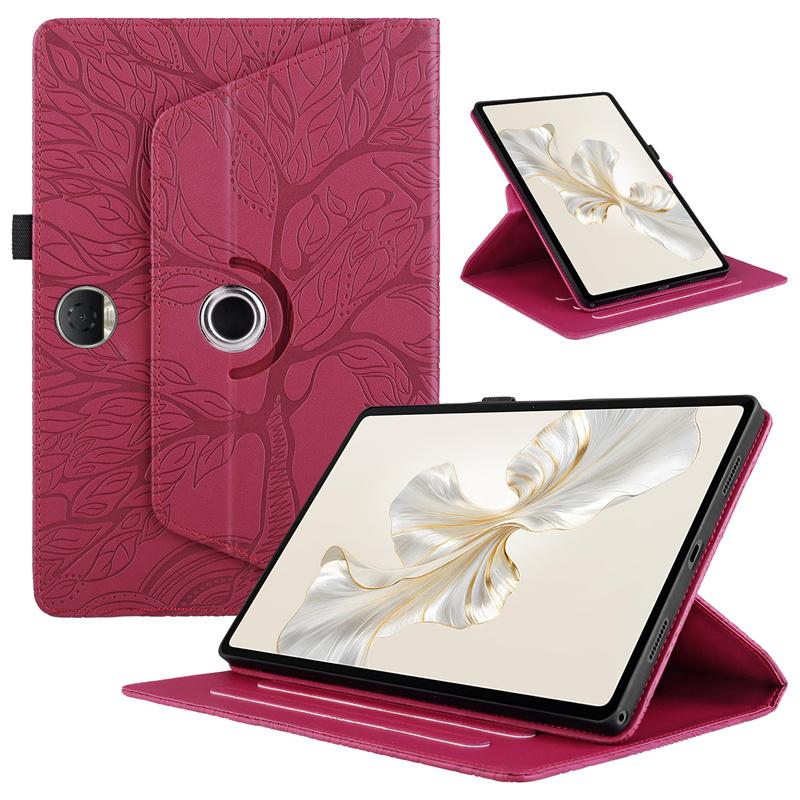 Tablet Case 360 Rotation Cover For Huawei Honor Pad 9 2024 Case Tree Embossed Case Funda For Honor Pad 9 12 1 Tablet Cover HEY2-W09 HEY2-W19
