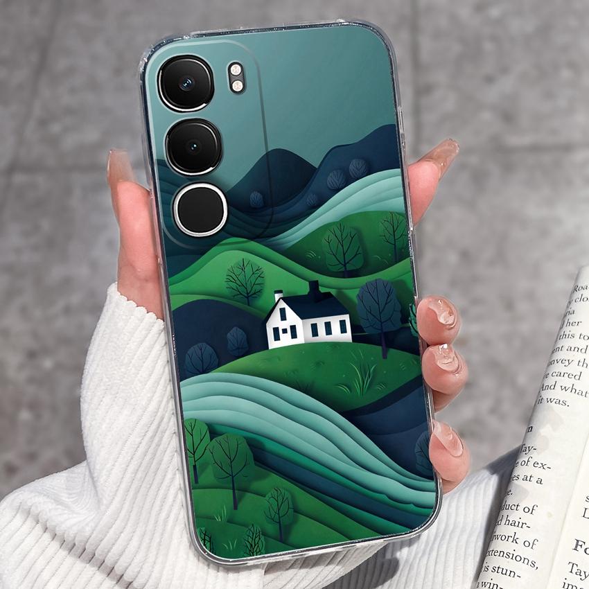 Cute Casing For Vivo Y19s Y19 Y17s Y17 Y16 Y15 Y13 Y12 Y11 Phone Covers Cute Penguin Frog Housing Clear TPU Non Slip Silicone Soft Shell For Vivo Case