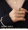 18K Gold Plated Lucky Round Pendant Double Layer Clavicle Necklace - European and American Style