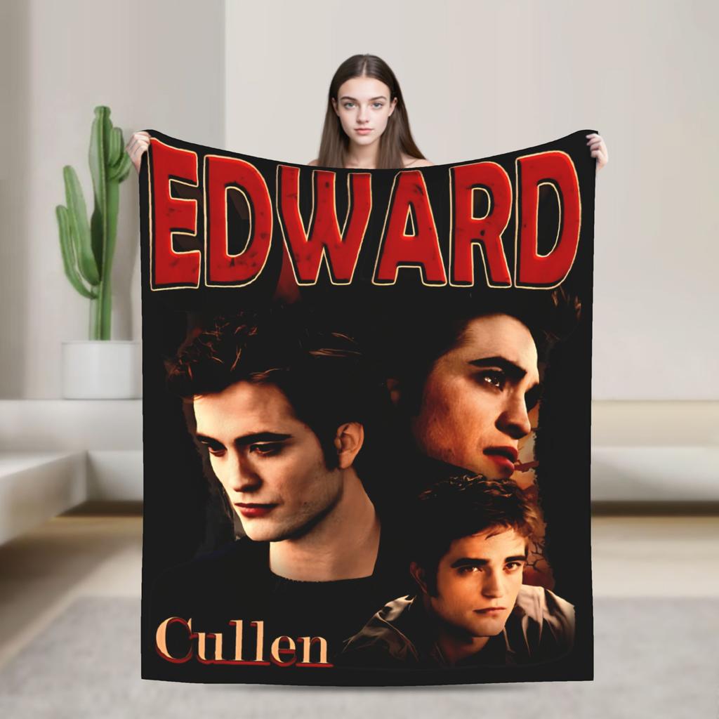 Edward Cullen Super Warme Decken Robert Pattinson Kinder Plüsch Überwurf Lustige Schlafzimmer Flanell Bettdecke Sofa Bettbezug