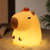 Capybara-Nachtlicht, neuartige Cartoon-Capybara-Formlampe aus weichem Silikon mit wiederaufladbarer und Touch-Steuerung