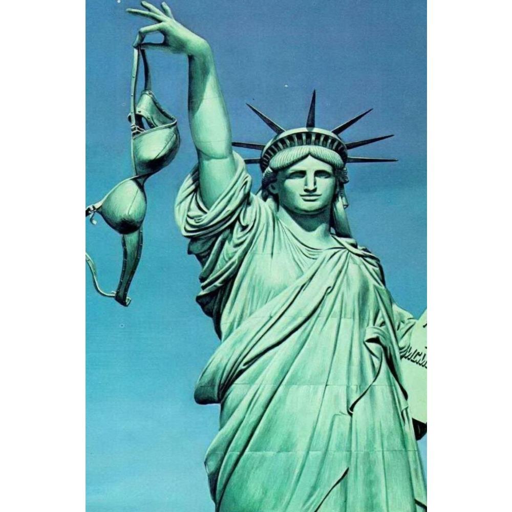 Vintage Metal Tin Sign Liberty Goddess Wall Art Decor For Living Room Bedroom