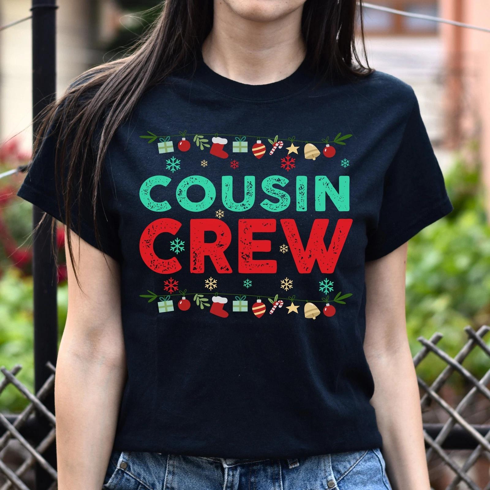 Cousin Crew Christmas Unisex Shirt Christmas party tee Black Dark Heather 2XL
