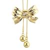 One And Two Autumn And Winter Sweater Chains Are Bow Tassel Long Necklace Temperament Brooch.