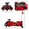 12V Kids Electric Go Kart with Music, LED Lights, Slow Start, Red