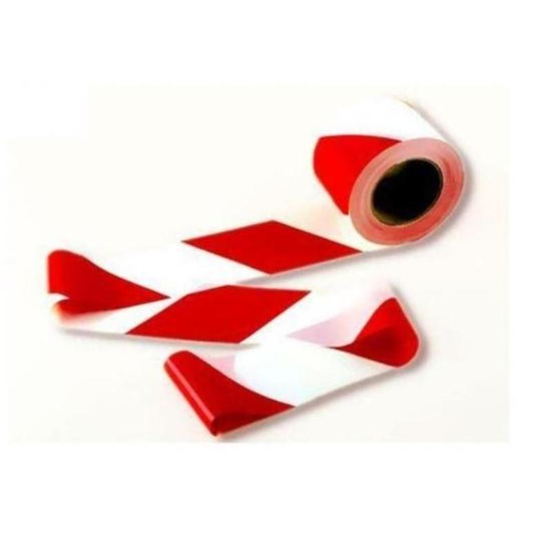 JAR RED/WHITE MARKING TAPE 100mmx200m GAUGE 400