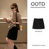 Gray Woolen Polka Dot A-line Short Skirt for Women - Winter 2026 Style