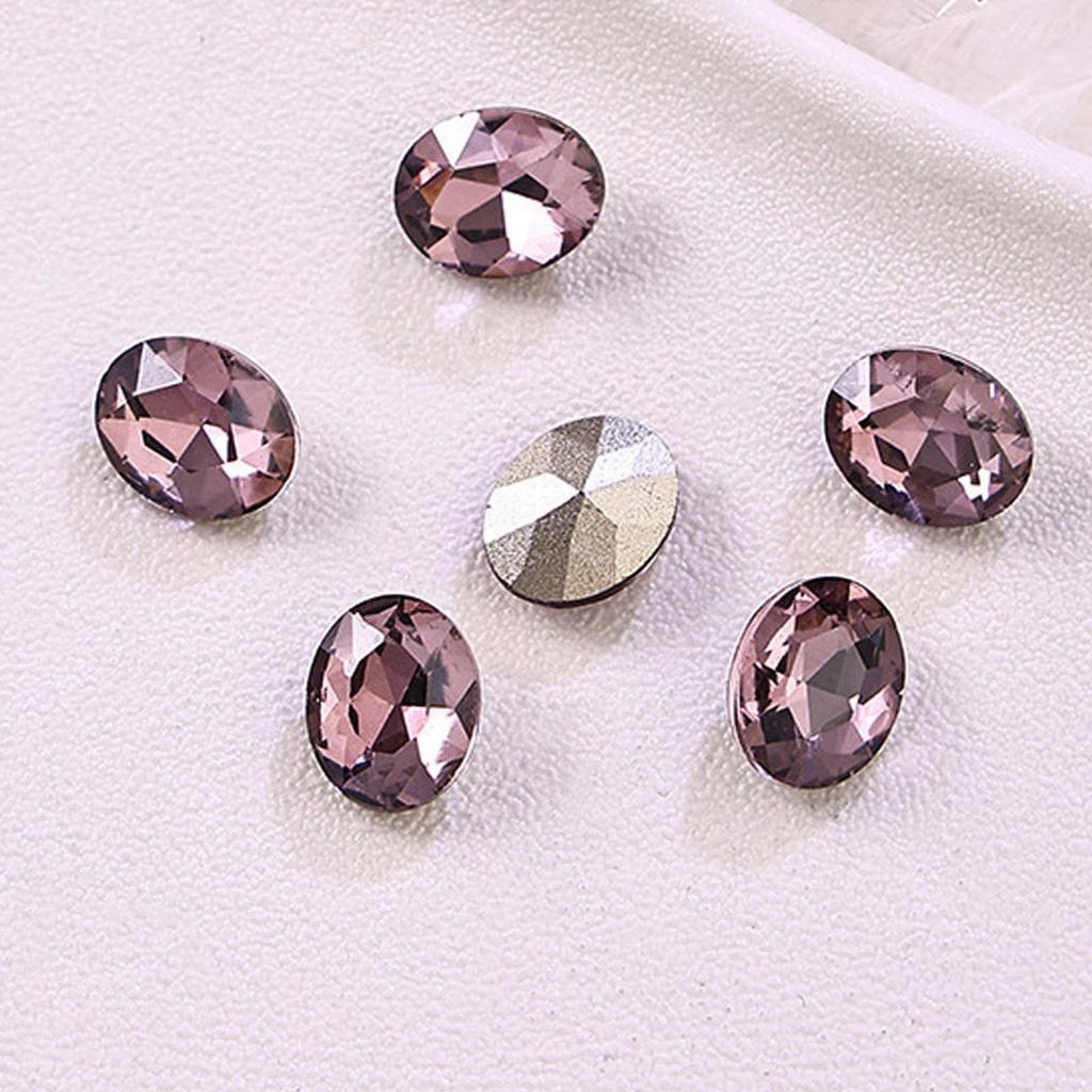 10 Pieces Pink Shiny Rhinestones Nail Art Decorations Mixed Shapes Including Hearts Squares Butterflies Drops for DIY Nail Design Home Salon Party
