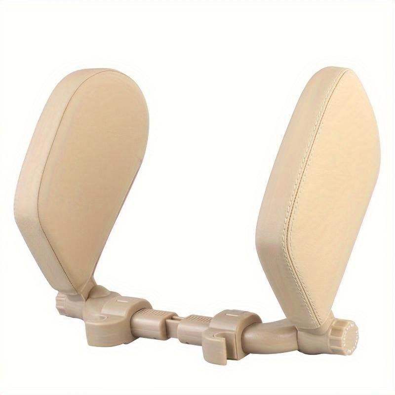 

Подушка для подголовника автомобиля из пены с эффектом памяти - удобная поддержка шеи для сна на боку, удобная подушка для путешествий, высококачественная искусственная кожа, необходимый автомобильный аксессуар бежевый