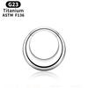 ASTM F136 Titanium Anodizing 16G Septum Hoop Ring Hinged Segment Nose Clicker Tragus Helix Daith Earring Piercing Zircon