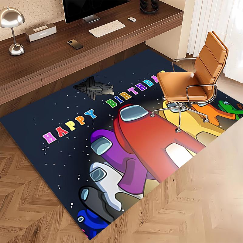 Among Us Print Area Rug - Soft,Washable Non-Slip Indoor Mat,Living Room,Home Office Decorative Rug