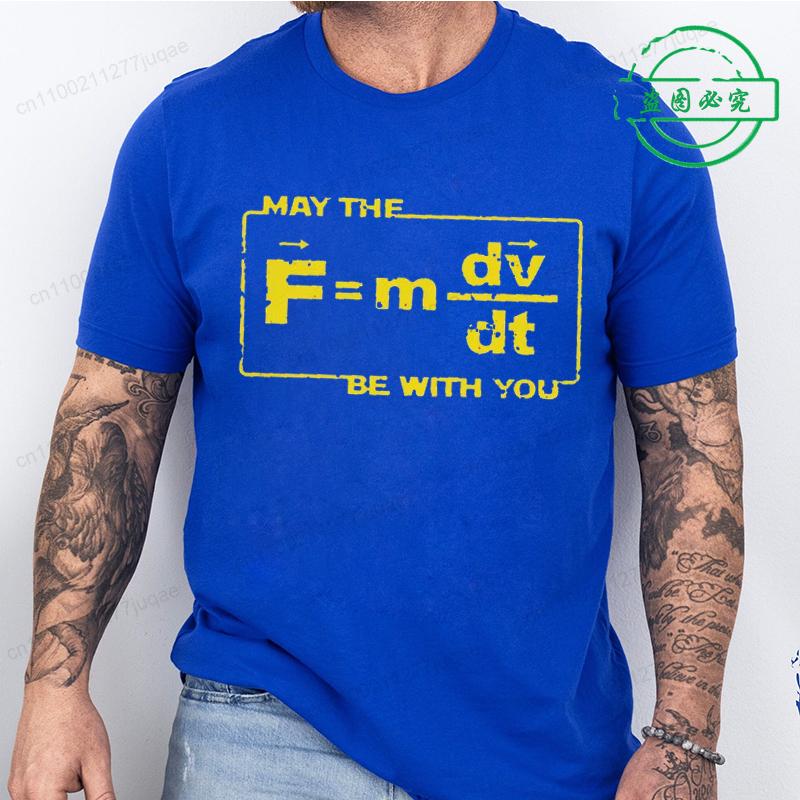 Tricouri Supradimensionate May The Force Star Ecuație Amuzantă Ecuație Forță Fizică Umor Spațial Războaie Femei Bărbați Design Tricou Tricou Top