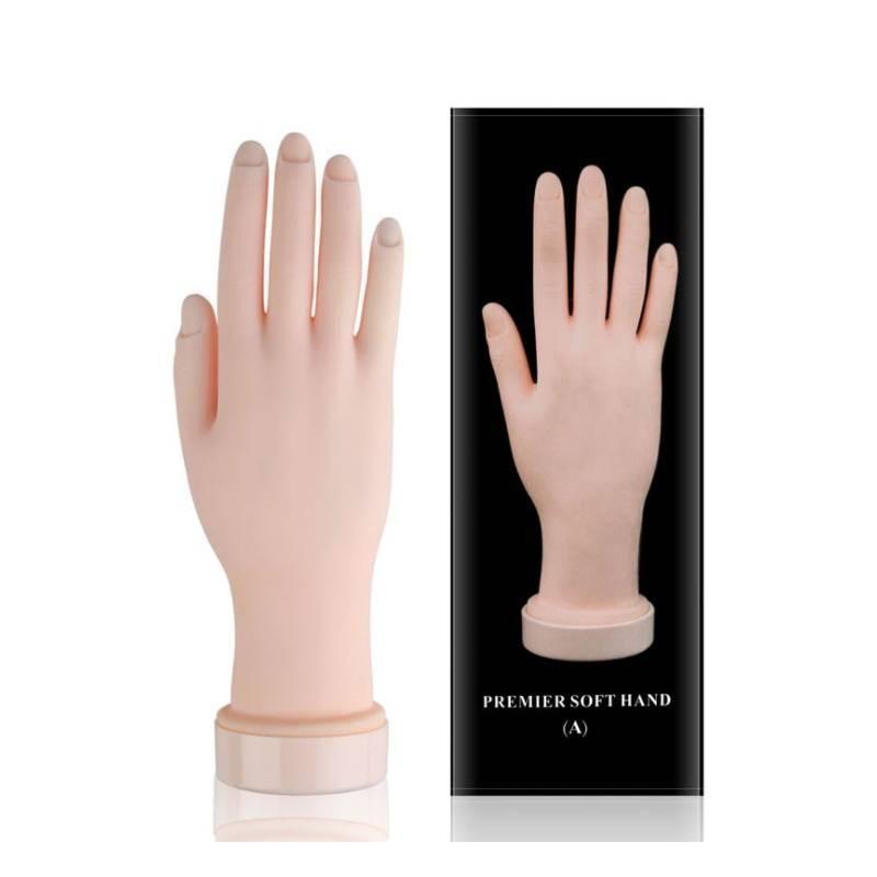 Art Practice Nail Trainer Training Faux Hand Model Gel False Tips Tools Manicure