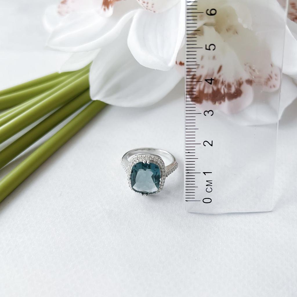 Silver Ring with London Blue Topaz 4.339ct, Product Weight 4.37 G (2151760)