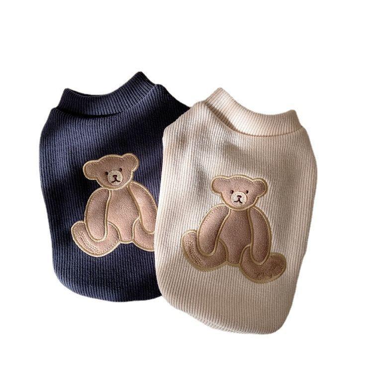 Ins Teddy Bear Pomeranian Pet Hoodie - Anti-Shedding Autumn/Winter Warm Sweatshirt for Small Dogs