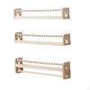 WallAttached Kids Bookshelf Wooden Children Shelf Bead Rail Children's Book