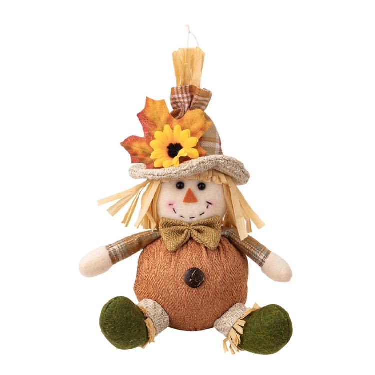Artisanal Straw Scarecrows Sphere Thanksgiving Handmade Straw Man Sphere Hanging for Festival Home or Gifts