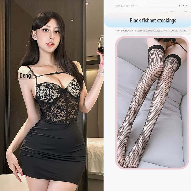 Sexy Secretary Lace Uniform Set with Tight Skirt for Pure Temptation