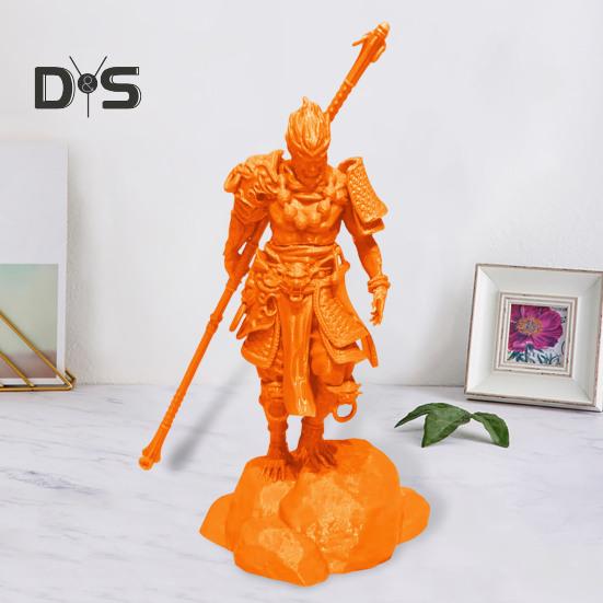 Drukowana w 3D figurka Wukonga, Wielcy Mędrcy Równiący się Niebu, Figurka Rzeźba, Model Króla Małp, Dekoracja na Pulpit, Peryferia do Gier