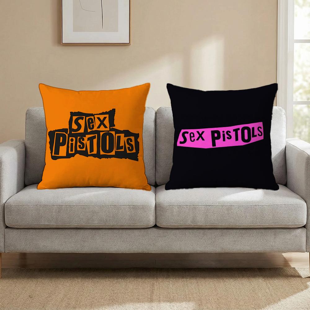 Punk Sex Pistols Cushion Cover Cushion Cover Set 4Pcs 50X50 45X45 40X40 Pillowcase Decorative Sofa Home Decor