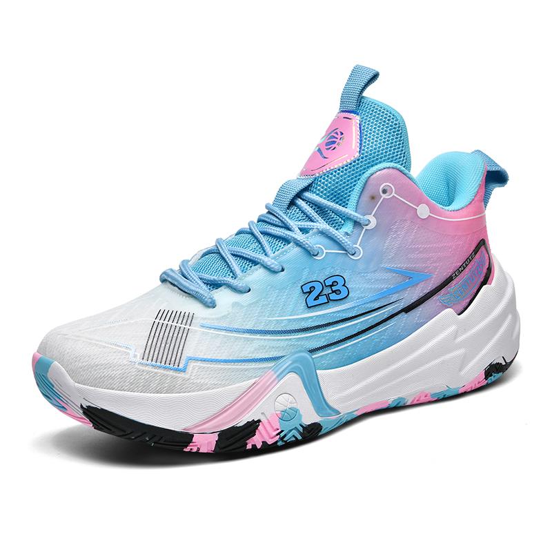 

2025 new breathable youth Yuanyang high-top practical basketball shoes, size 23 anti-slip and wear-resistant sports shoes 35