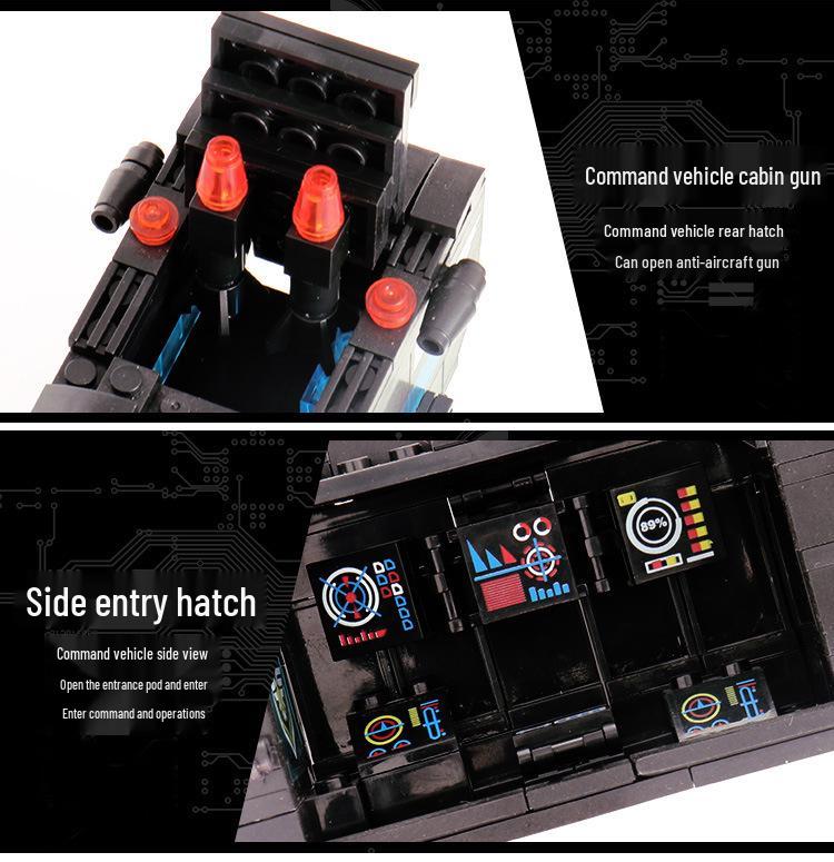 Compatible Military SWAT Armored Car Building Blocks - Educational Assembly Toy for Boys