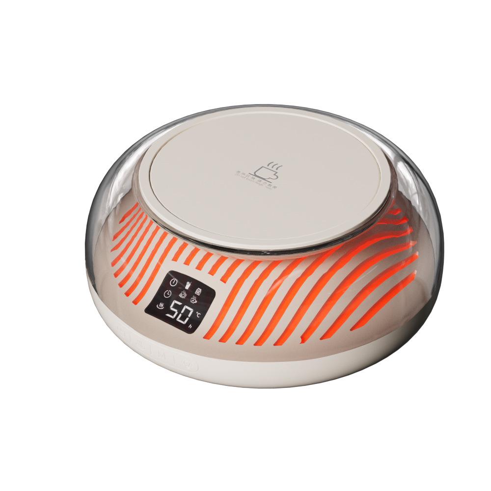 Seven-Color Smart Heated Coaster with Digital Display for Hot Drinks