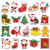 20-Piece Christmas Cartoon Magnetic Refrigerator Stickers: Gingerbread Man & Tree Designs