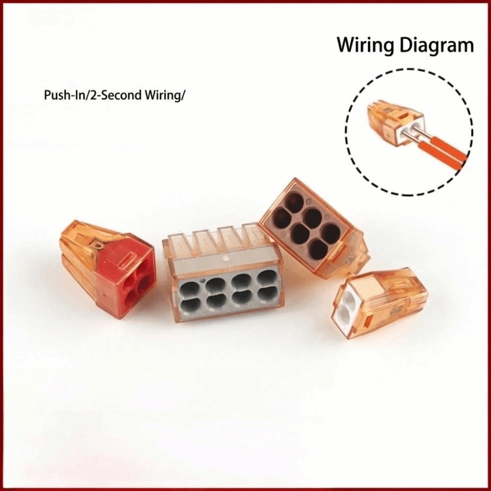 10PCS Push In Quick Terminal 2/3/4/5/6/8 Pin Splice Terminal Electrical Connector Electrical Wiring