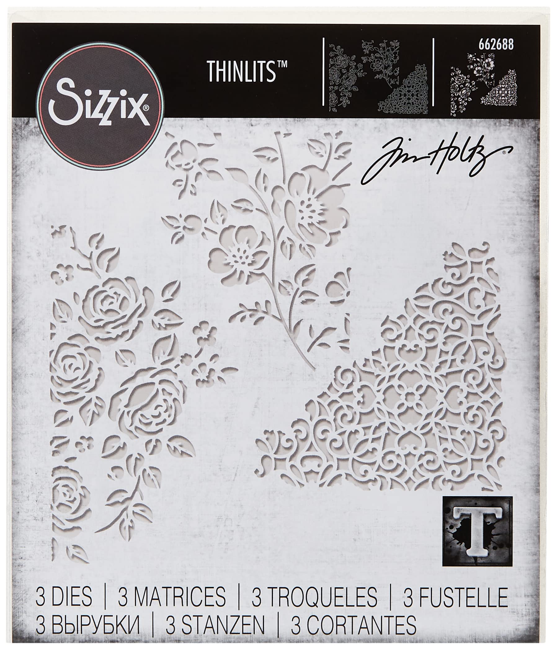 

Sizzix Thinlits Mixed Media Cutting Die Set by Tim Holtz Authentic Japanese Product #5 (3-Pack) [662688]