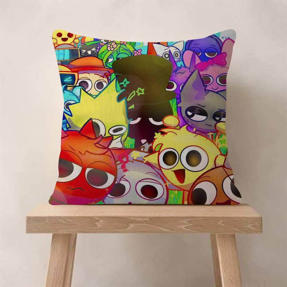 Game SSprunki Fun Personalized Pillow Dust Cover Bedroom Kids Party Decoration Pillowcase Birthday Children Gift
