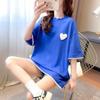 Ladies' Fake Two T-shirts Female Contrasting Color Round Neck Short Sleeved Blouse Summer New Korean Loose Versatile Top