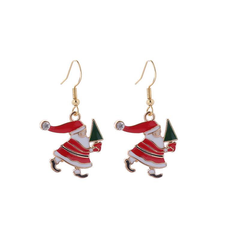 Christmas Earrings: Small Santa, Reindeer, Snowman Studs