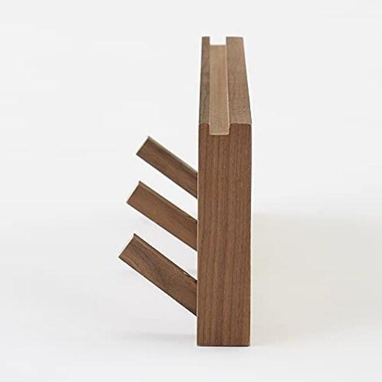 Muji Wall-Mounted Furniture 3-Section Hanger Walnut Material Width 44 Depth 2.5 Height 10 cm