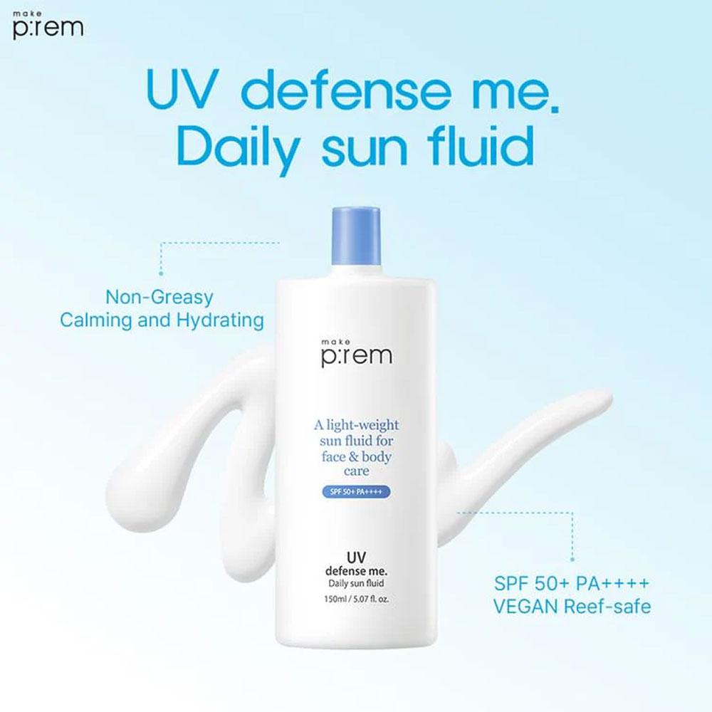 Make P:REM UV Defense Me Daily Sun Fluid 150ml (SPF50 +)