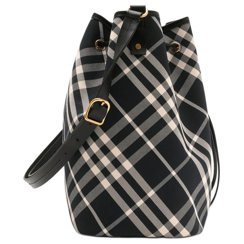 Burberry Check Drawstring Bucket Bag Large Shoulder Tote for Women Daily Use 80938711
