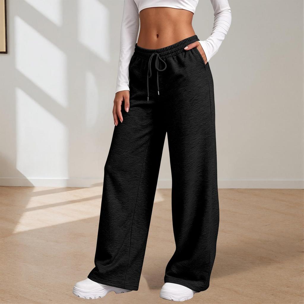 Women's Low Loose Fit Yoga Pants Wide Leg Sweatpants Color