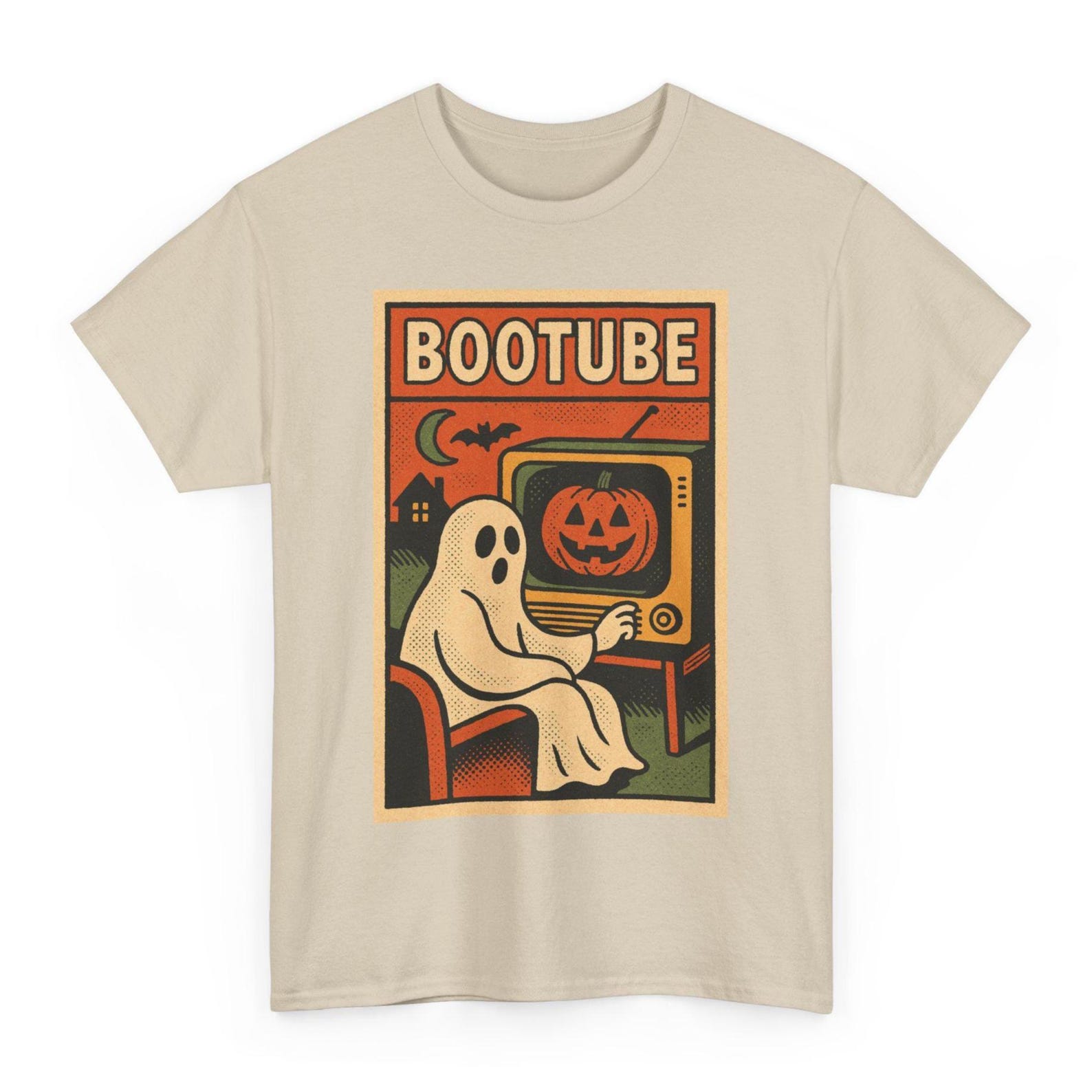 Bootube T-Shirt: Spooky Halloween Retro Comic Tee for Horror Fans S