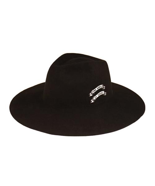 THE ROYAL 'WE Wide Wool Fedora Black