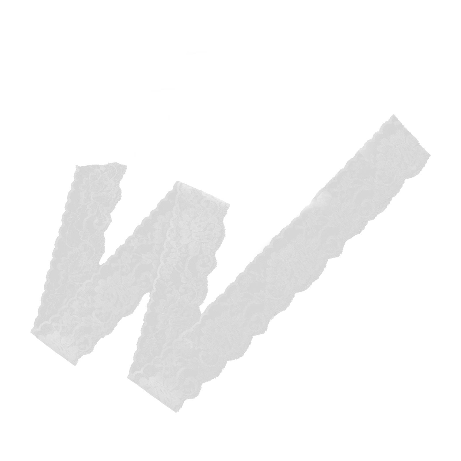 

10 Yard Lace Ribbon 5cmWidth White Single Row Floral Nylon for Newspaper Clippings Knitwear Clothing