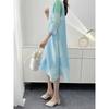 Women's Dresses Evening Dresses Beautiful Printed Pleated Dress Summer Age Plus Size  Loose Mid-year Long Female Skirt