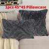 Color Stripe Solid Plush Pillowcase Cushion Cover Bedroon Fashion Decorations