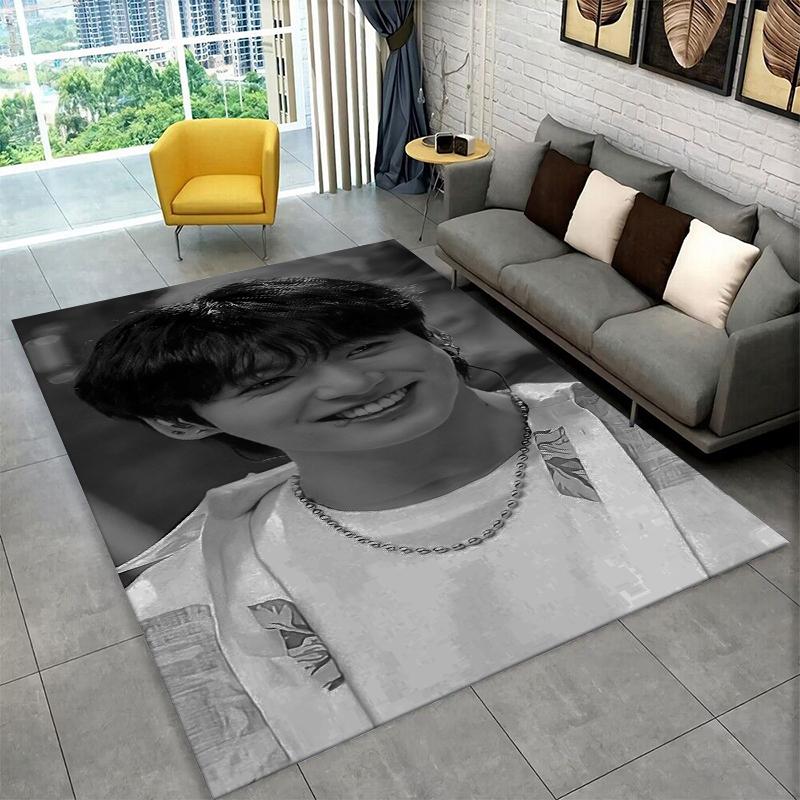 Famous B-BTS Jeon Jung Kook JK Kpop Non-Slip Area Rug for Living Room,Bedroom,Playroom,Carpet Floor Mat Home Decor Rug Kids Room