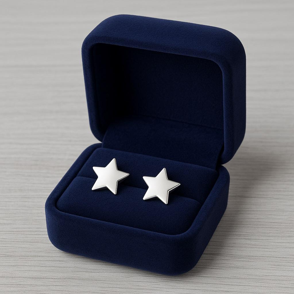 925 Sterling Silver Star Stud Earring