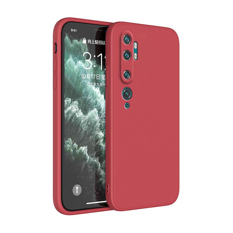 

Оригінальний м який чохол для Xiaomi Mi Note 10 CC9 Pro CC9E A3 Lite Square Liquid Silicone Note10 10Pro Luxury Shockproof Cover Fundas Xiaomi Note 10 вина червоного кольору